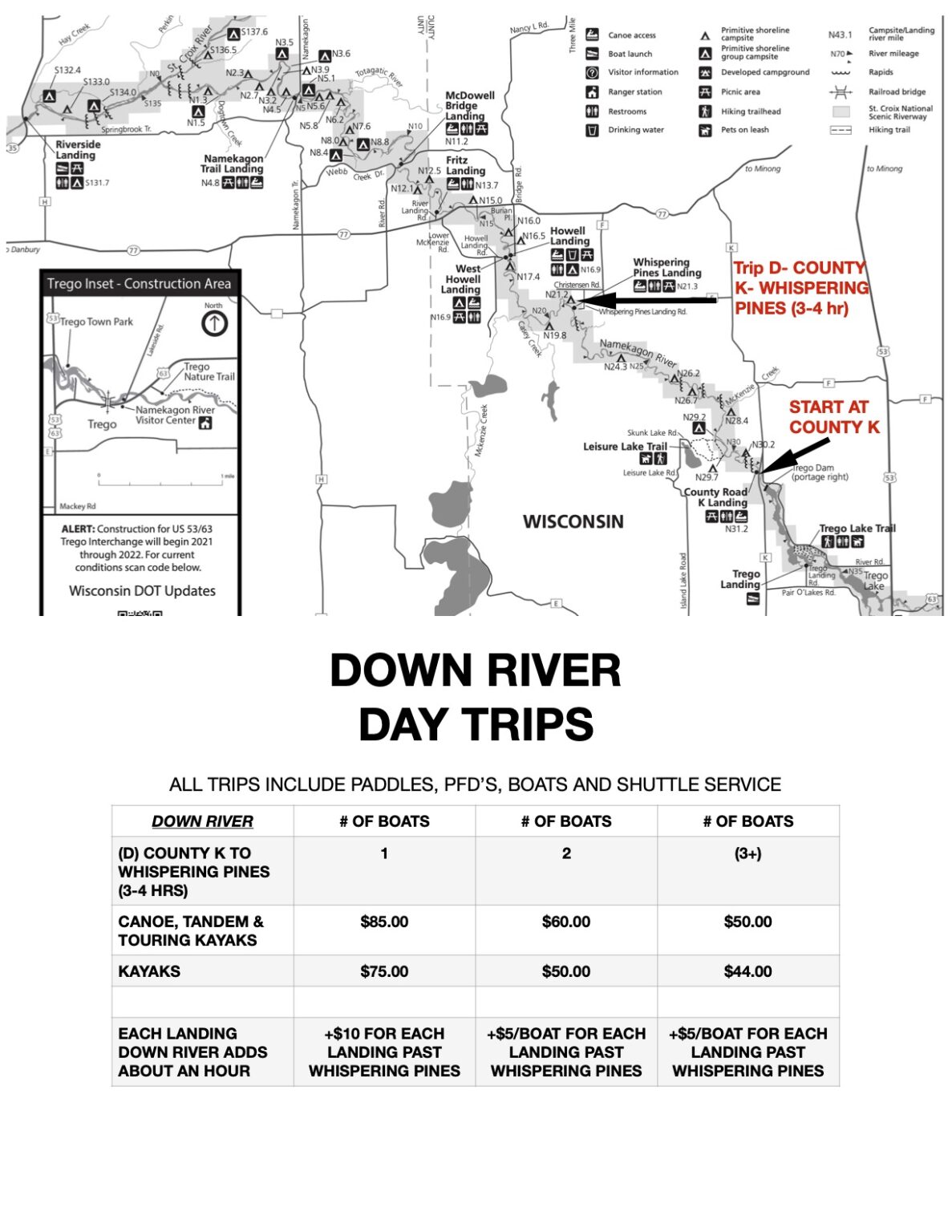 Jack's Canoe Rental » Pricing